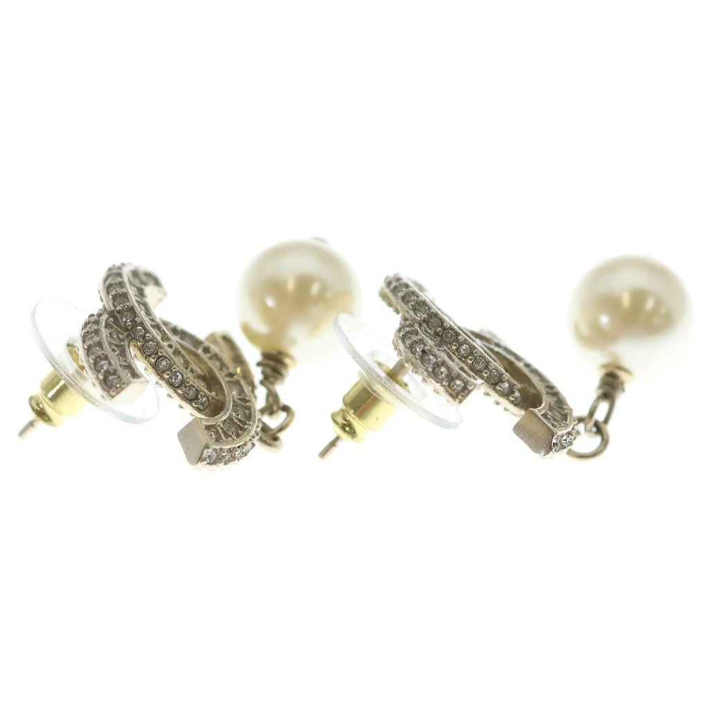 CHANEL(シャネル) ココマーク ピアス ラインストーン パール シルバー A86506 レディース