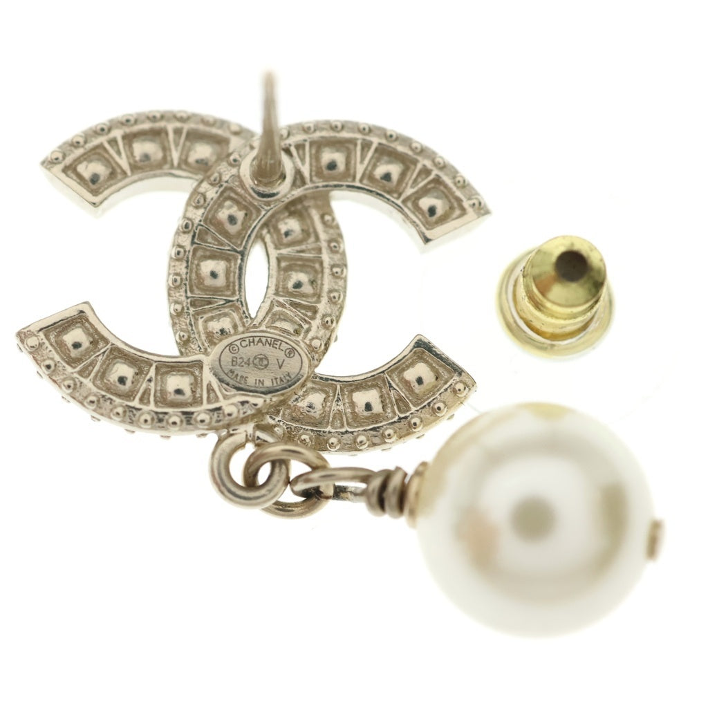 CHANEL(シャネル) ココマーク ピアス ラインストーン パール シルバー A86506 レディース