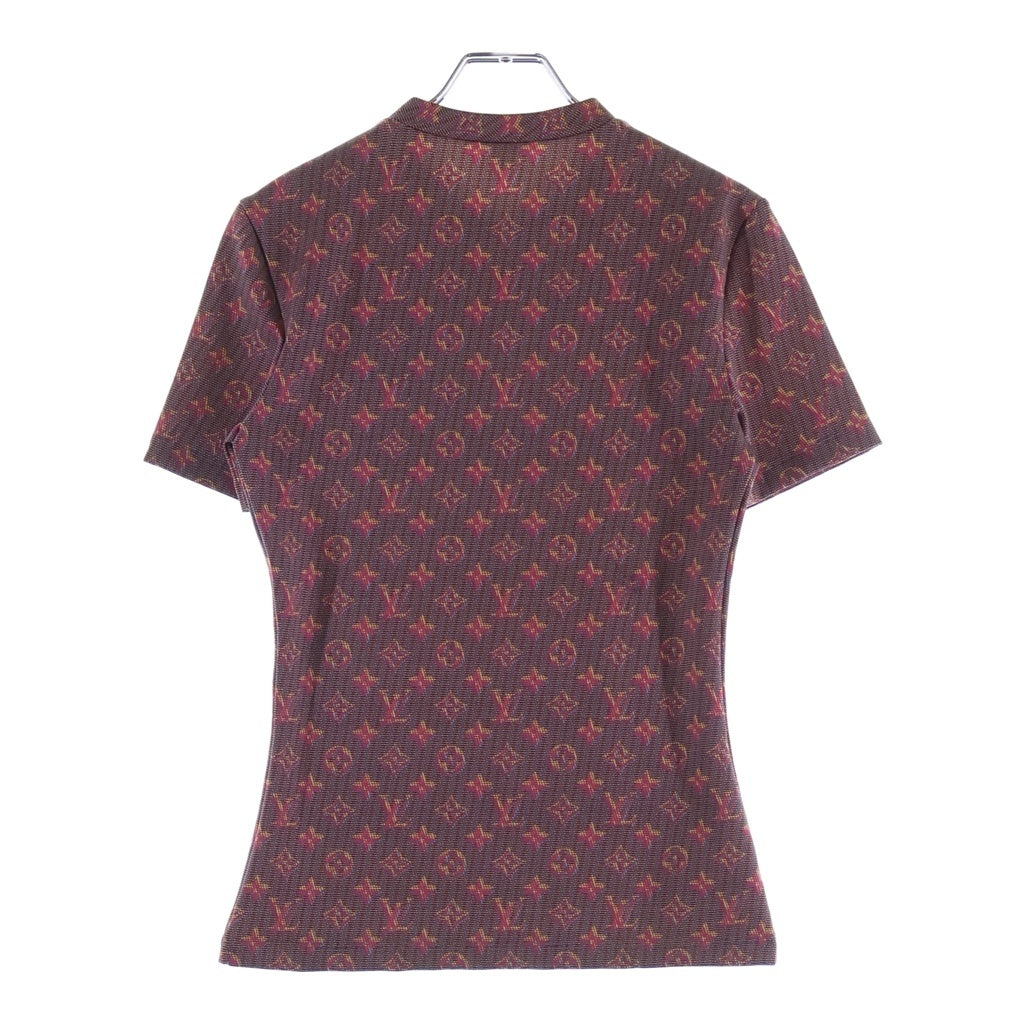 LOUIS VUITTON(ルイヴィトン) ■モノグラム Tシャツ 半袖カットソー トップス ナイロン×ポリウレタン 赤系 XS FHTS96RVE レディース