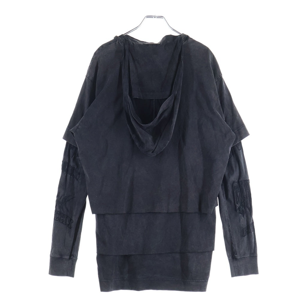 GIVENCHY(ジバンシィ) ■ジバンシー オーバーラップ レイヤードトップス フーディ グレー XS BM71FC3Y8T レディース