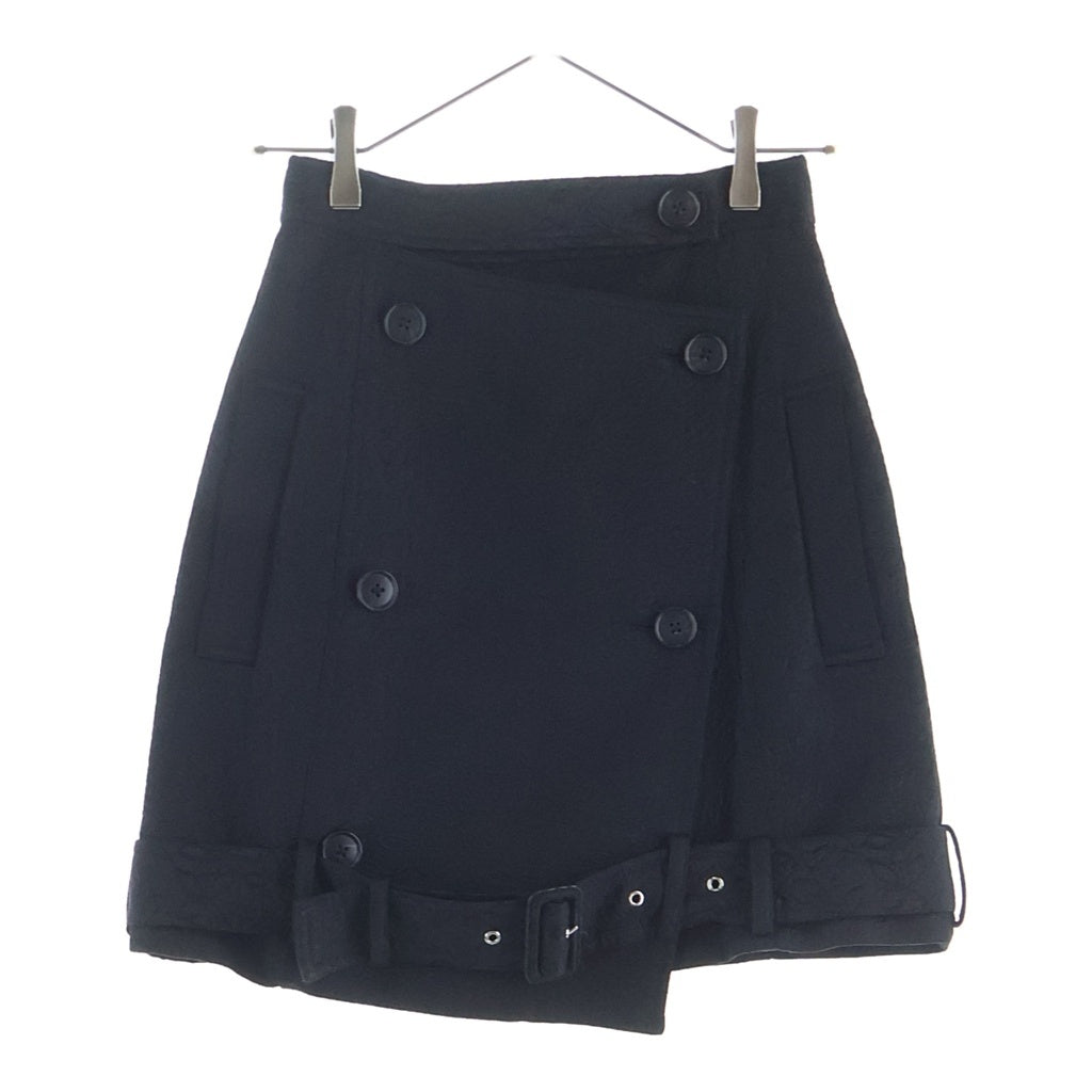 LE CIEL BLEU(ルシェルブルー) Jacquard Trench Mini Skirt ジャカードトレンチミニスカート ポリエステル ブラック 25S67207 レディース