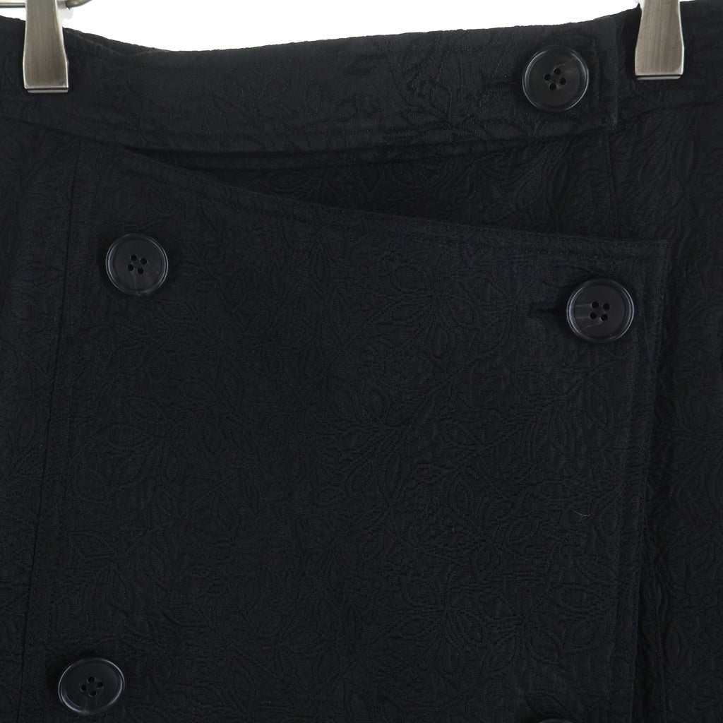 LE CIEL BLEU(ルシェルブルー) Jacquard Trench Mini Skirt ジャカードトレンチミニスカート ポリエステル ブラック 25S67207 レディース