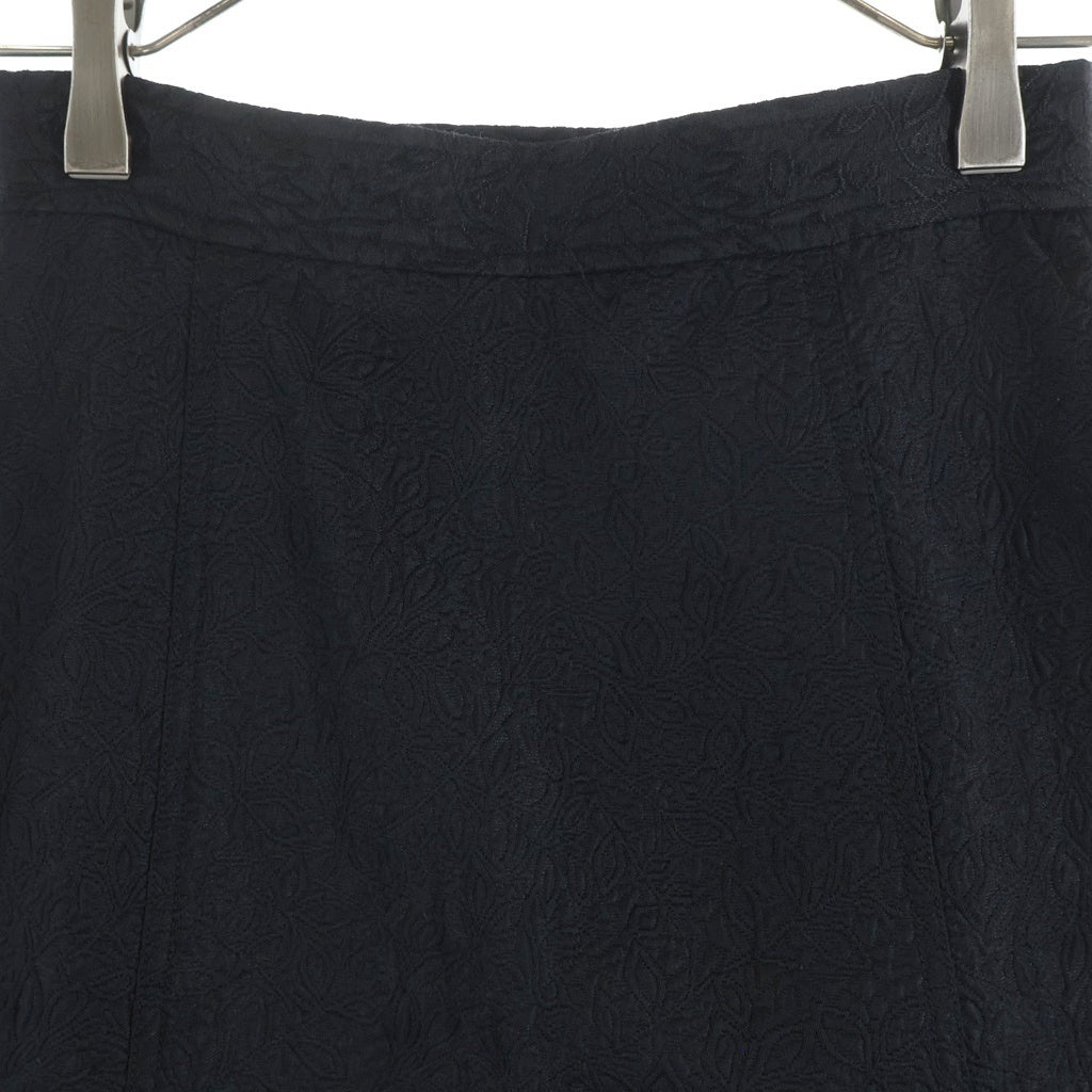 LE CIEL BLEU(ルシェルブルー) Jacquard Trench Mini Skirt ジャカードトレンチミニスカート ポリエステル ブラック 25S67207 レディース