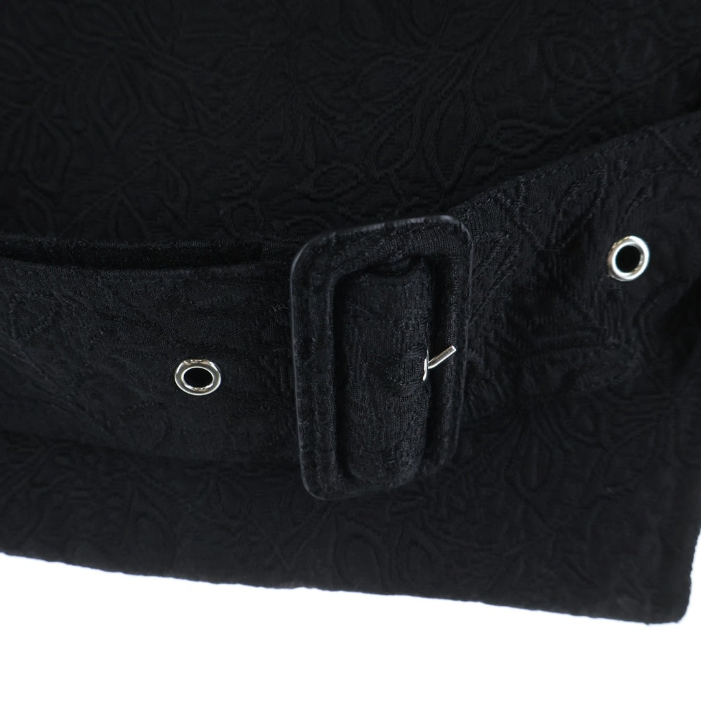 LE CIEL BLEU(ルシェルブルー) Jacquard Trench Mini Skirt ジャカードトレンチミニスカート ポリエステル ブラック 25S67207 レディース