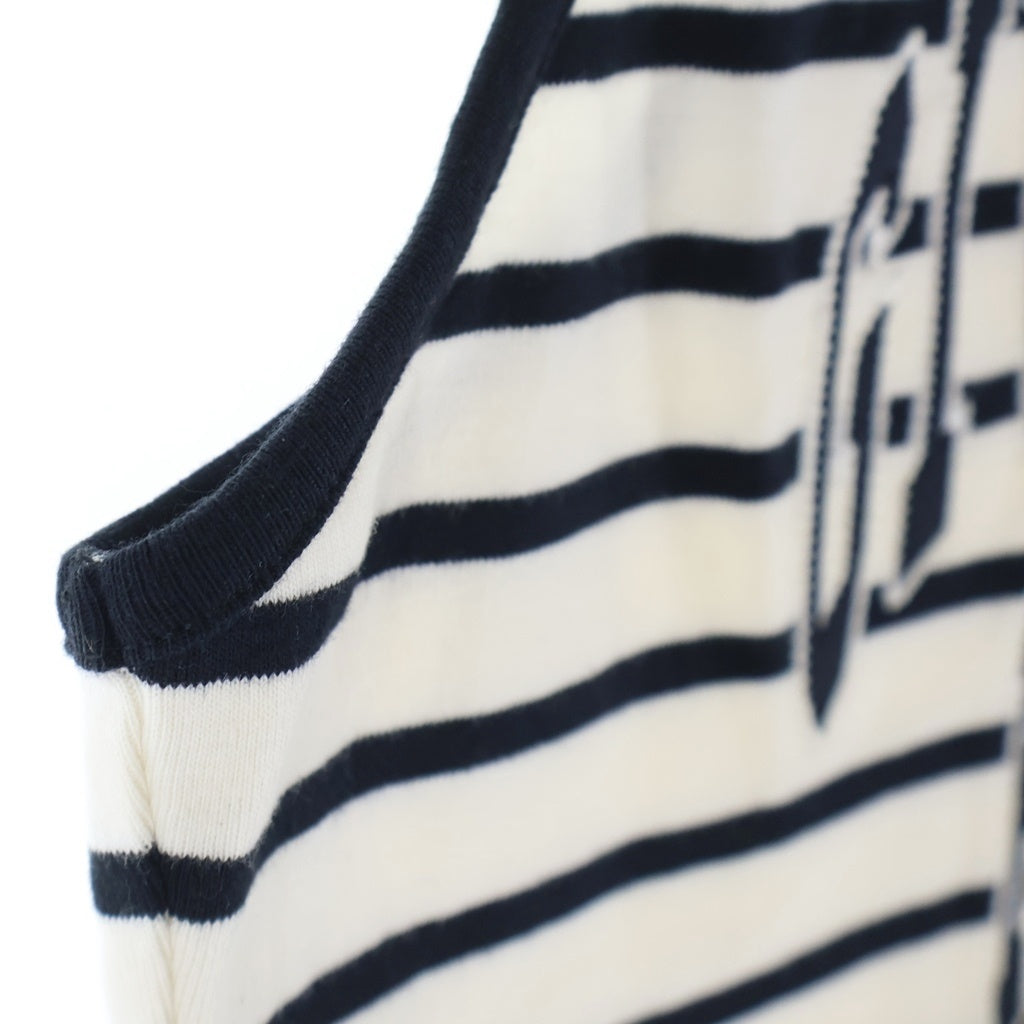 GIVENCHY(ジバンシィ) ■ジバンシー ロゴ キャミソール トップス ボーダー ホワイト×ブラック M レディース