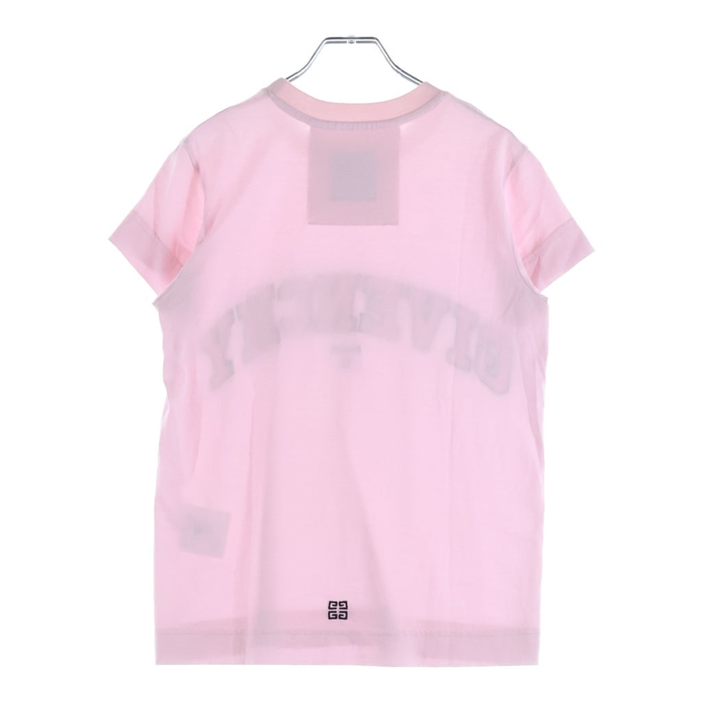 GIVENCHY(ジバンシィ) フロントロゴ刺繍 半袖トップス Tシャツ カットソー コットン ピンク BW707Y3ZAG レディース