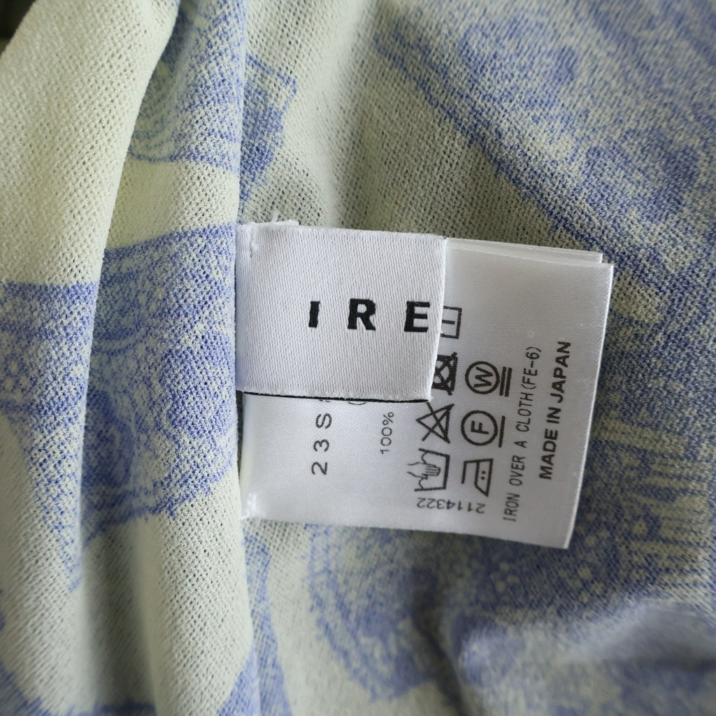 IRENE(アイレネ) 長袖シアートップス パワーネット 総柄 ポリエステル ブルー/ベージュ 23S82005 レディース