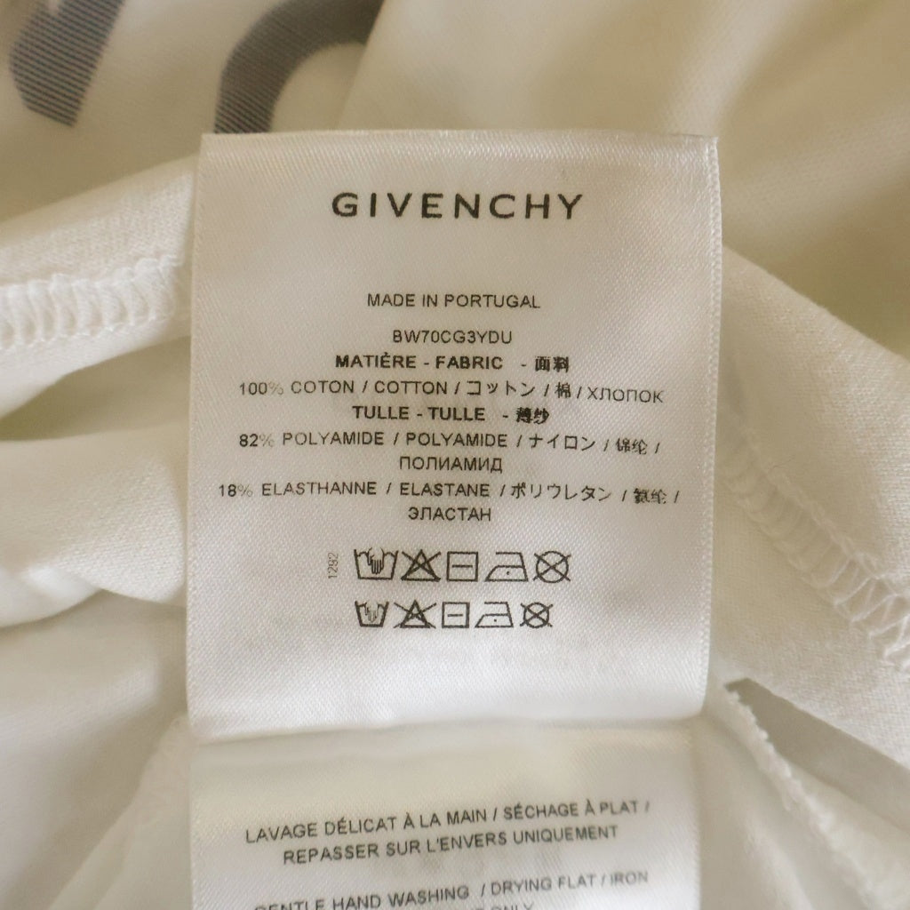 GIVENCHY(ジバンシィ) ■ジバンシー ロゴ ドット Tシャツ 半袖 白 レディース