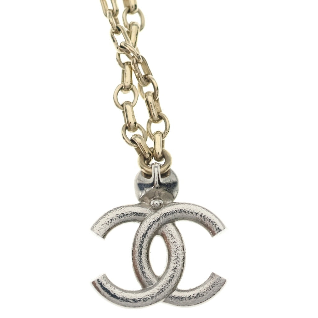 CHANEL(シャネル) ココマーク ネックレス ラインストーン シルバー ABC147 レディース