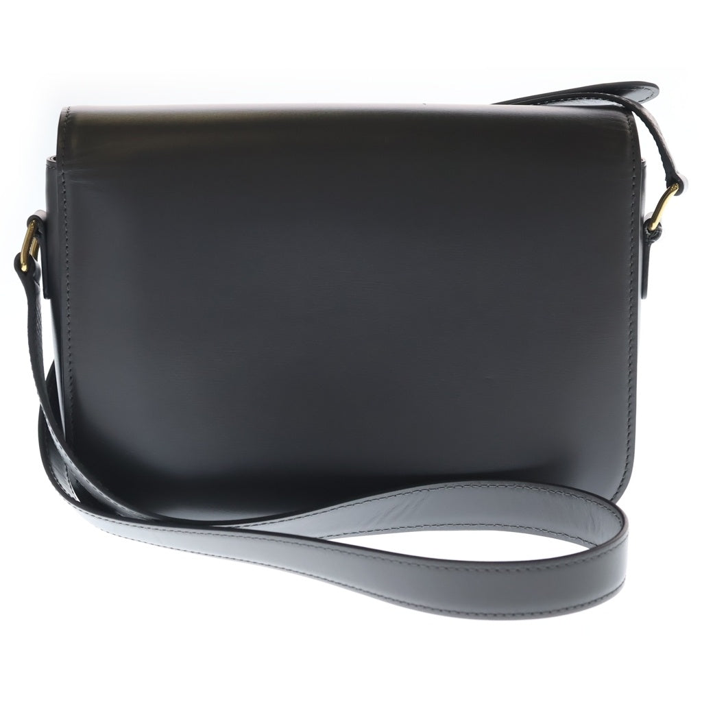 CELINE(セリーヌ) ティーントリオンフ ショルダーバッグ グレー カーフスキン ゴールド金具 レディース