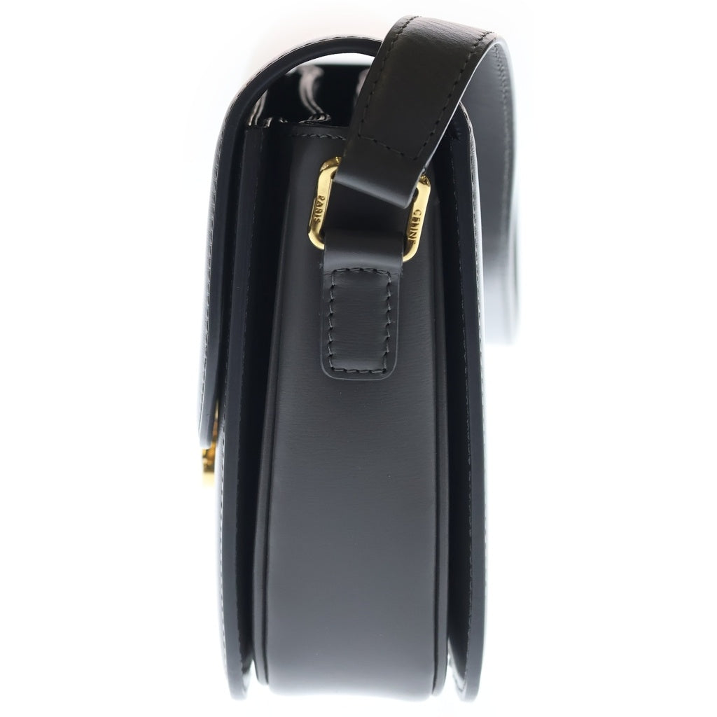 CELINE(セリーヌ) ティーントリオンフ ショルダーバッグ グレー カーフスキン ゴールド金具 レディース