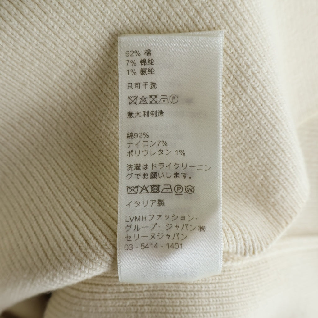 CELINE(セリーヌ) フロントロゴ リブ編み長袖ニット セーター ベージュ 2A54O821J レディース