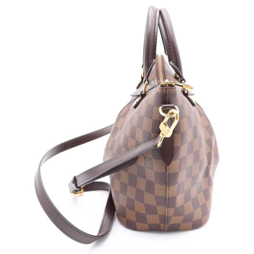 LOUIS VUITTON(ルイヴィトン) ダミエ シエナPM ハンド ショルダーバッグ PVCコーティングキャンバス レザー ブラウン N41545 レディース