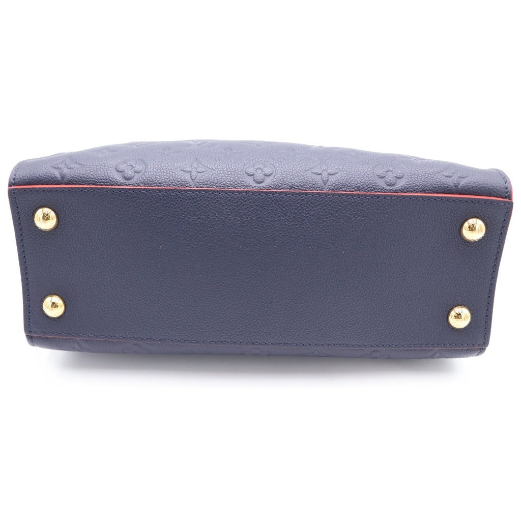 LOUIS VUITTON(ルイヴィトン) モノグラムアンプラント ポンヌフMM ハンド ショルダーバッグ レザー ネイビー M42817 レディース