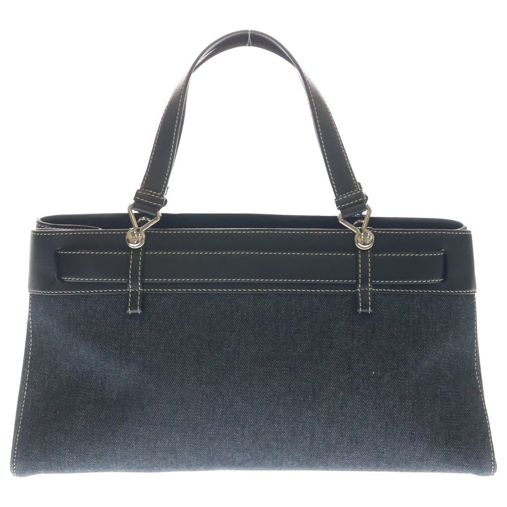 Christian Dior(クリスチャンディオール) ストリートシック ベルト バックル デニム トートバッグ ハンドバッグ ブラック BM-0042 BM-0042 レディース