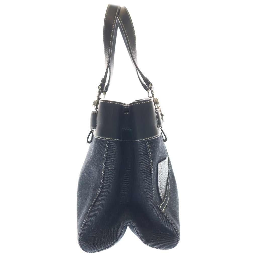 Christian Dior(クリスチャンディオール) ストリートシック ベルト バックル デニム トートバッグ ハンドバッグ ブラック BM-0042 BM-0042 レディース