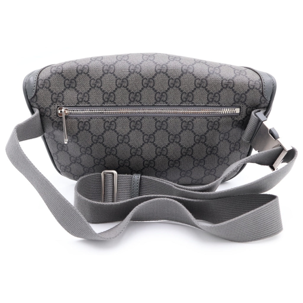 GUCCI(グッチ) ダブルG オフィディア ベルト ウエスト ボディバッグ ショルダーバッグ カーキ グレー GGキャンバス 733868 シルバー金具 レディース