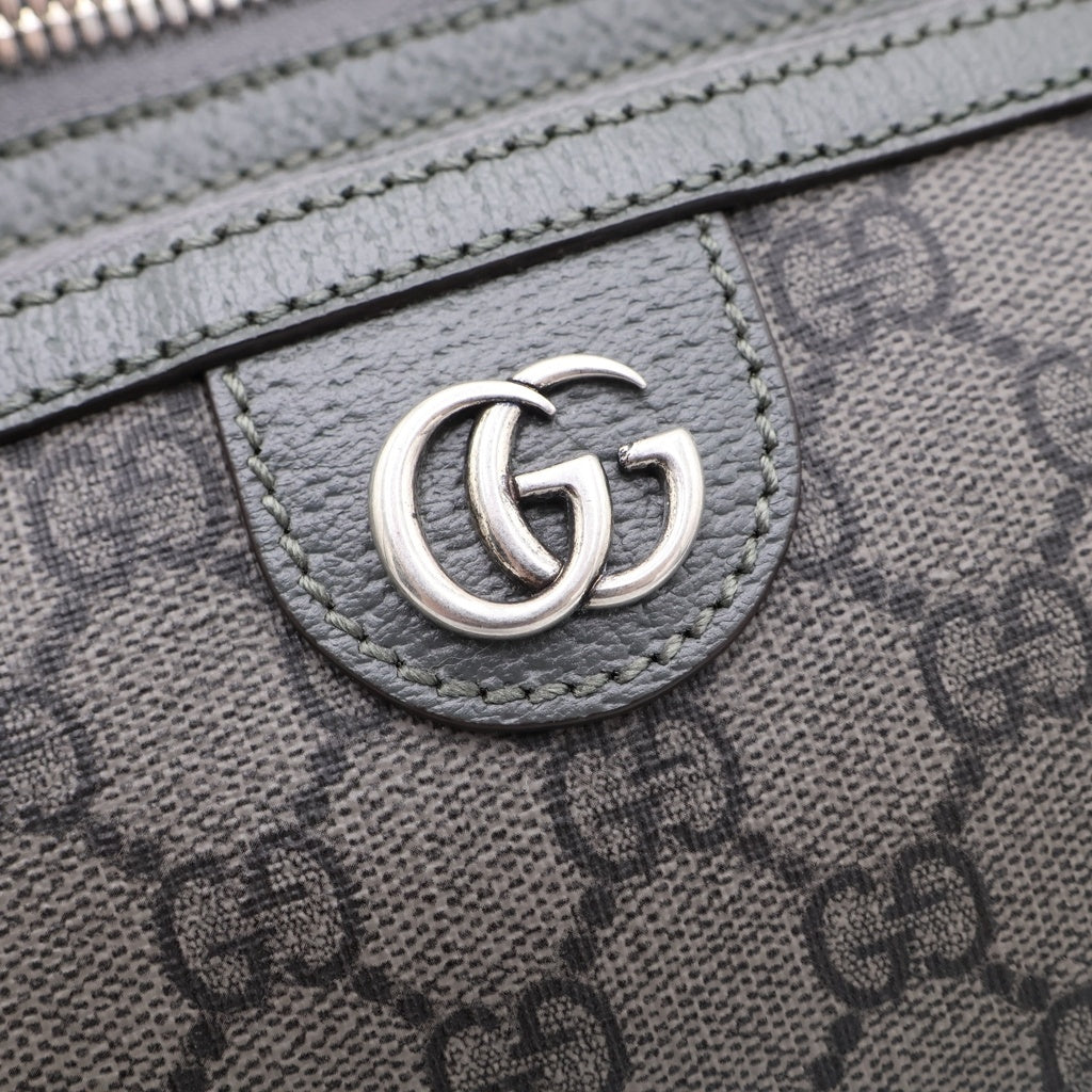GUCCI(グッチ) ダブルG オフィディア ベルト ウエスト ボディバッグ ショルダーバッグ カーキ グレー GGキャンバス 733868 シルバー金具 レディース