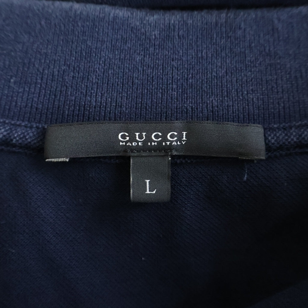 GUCCI(グッチ) ウェブライン 半袖 ポロシャツ ネイビー 283105 レディース