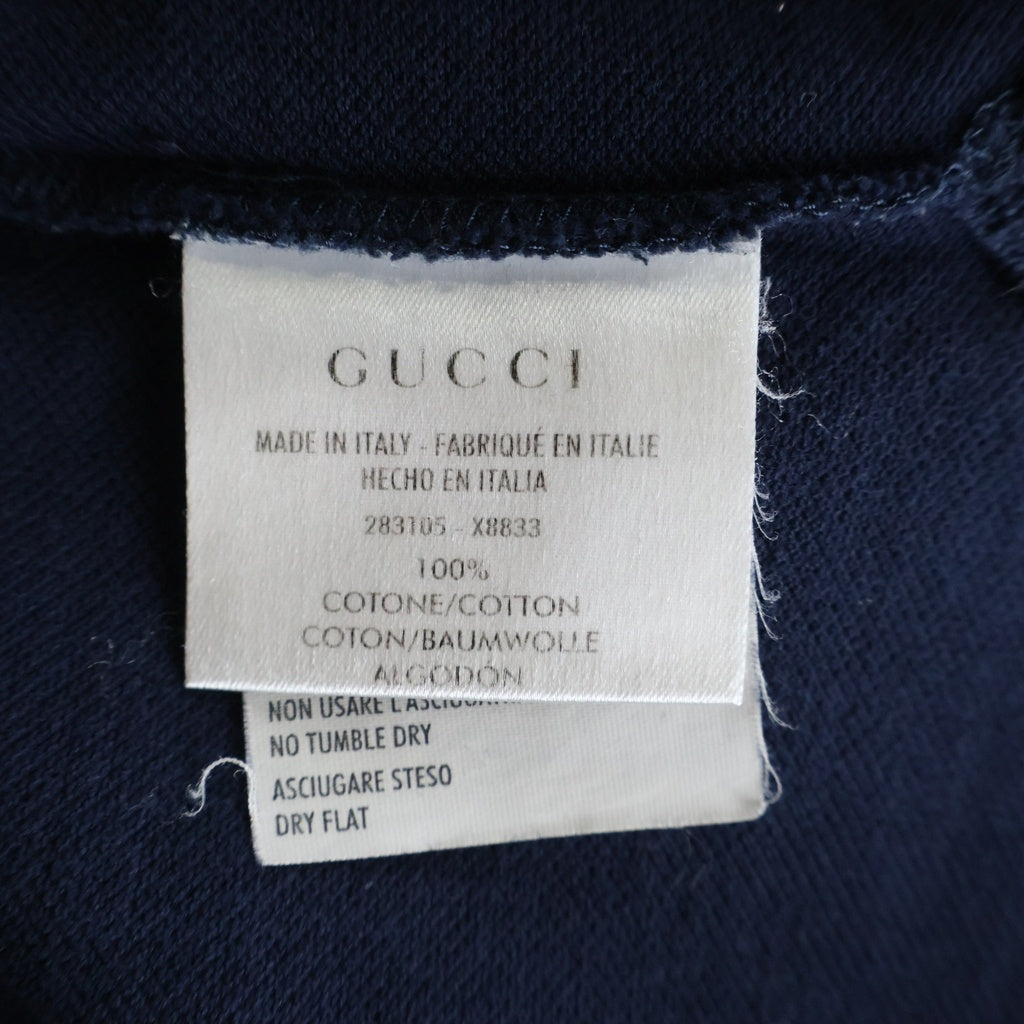 GUCCI(グッチ) ウェブライン 半袖 ポロシャツ ネイビー 283105 レディース