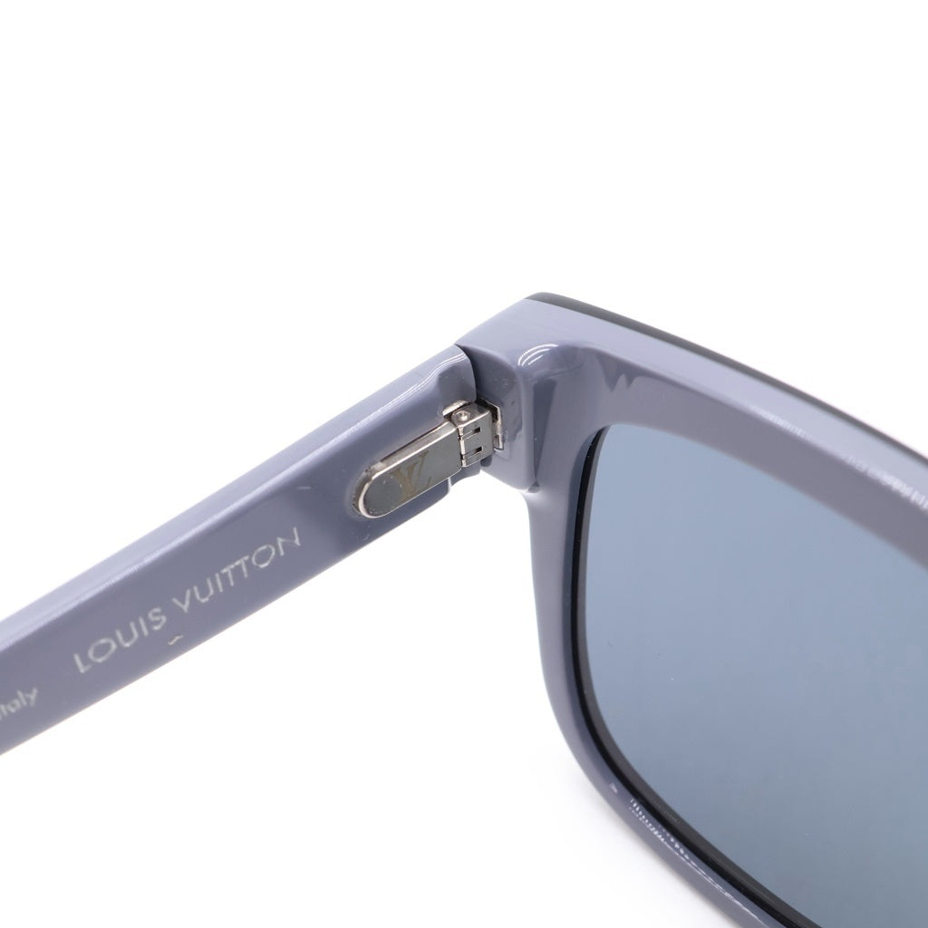 LOUIS VUITTON(ルイヴィトン) LVロゴ アウタースペース サングラス プラスチック ブルー/ブラック 53□21 Z1093E
