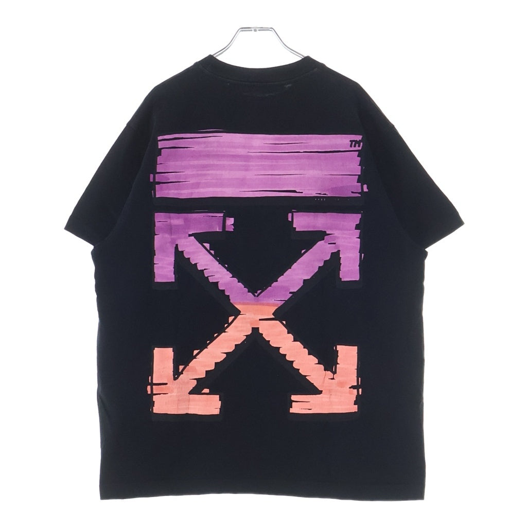 OFF-WHITE(オフホワイト) 21SS ペイント バックアロー 半袖 Tシャツ カットソー XXS ブラック OMAA038R21JER002 レディース