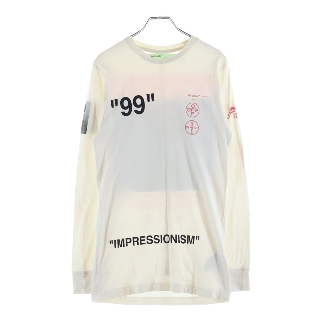 OFF-WHITE(オフホワイト) 19SS BOAT L/S TEE ボート L/S 長袖 Tシャツ コットン ロングスリーブカットソー ロンT #XS ホワイト OMAB001R19185011 レディース