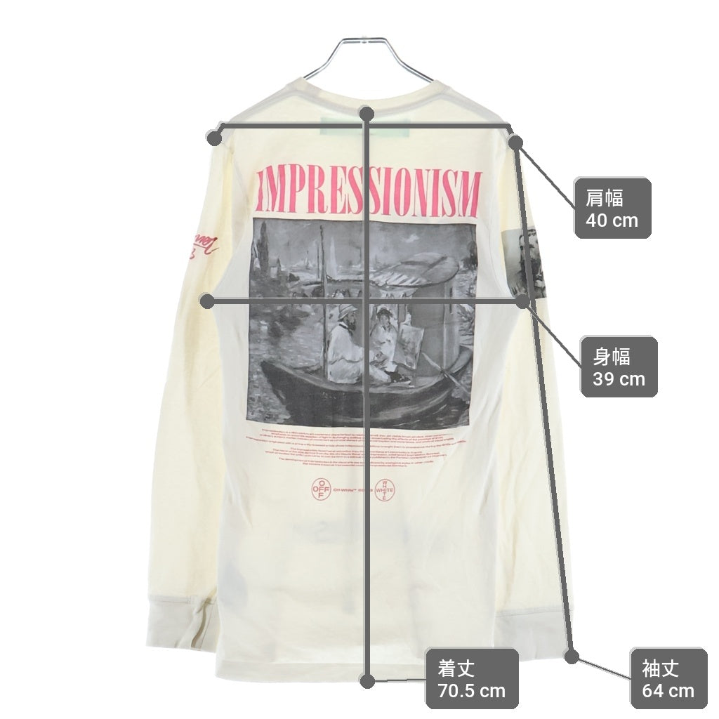 OFF-WHITE(オフホワイト) 19SS BOAT L/S TEE ボート L/S 長袖 Tシャツ コットン ロングスリーブカットソー ロンT #XS ホワイト OMAB001R19185011 レディース