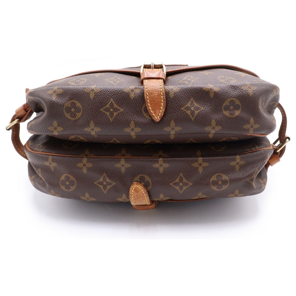 LOUIS VUITTON(ルイヴィトン) モノグラム ソミュール30 ショルダーバッグ ブラウン レザー×PVC M42256 ゴールド金具