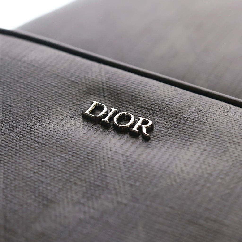 Christian Dior(クリスチャンディオール) RIDER CDダイヤモンド ミニスリングバッグ ウエストバッグ ショルダーバッグ ブラック CDダイヤモンドキャンバス 1ESBO038CDP シルバー金具 レディース