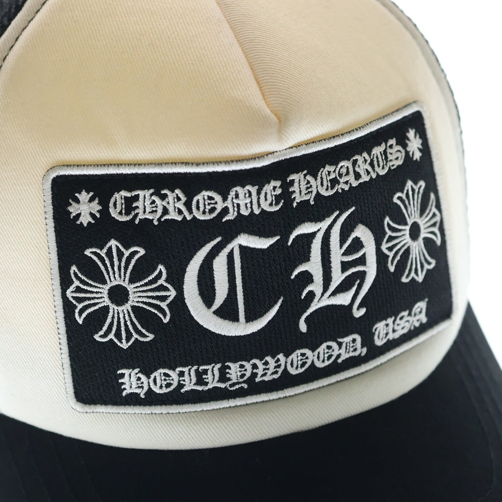 CHROME HEARTS(クロムハーツ) CH Hollywood Trucker Hat ハリウッド トラッカーキャップ メッシュキャップ ブラック/ホワイト