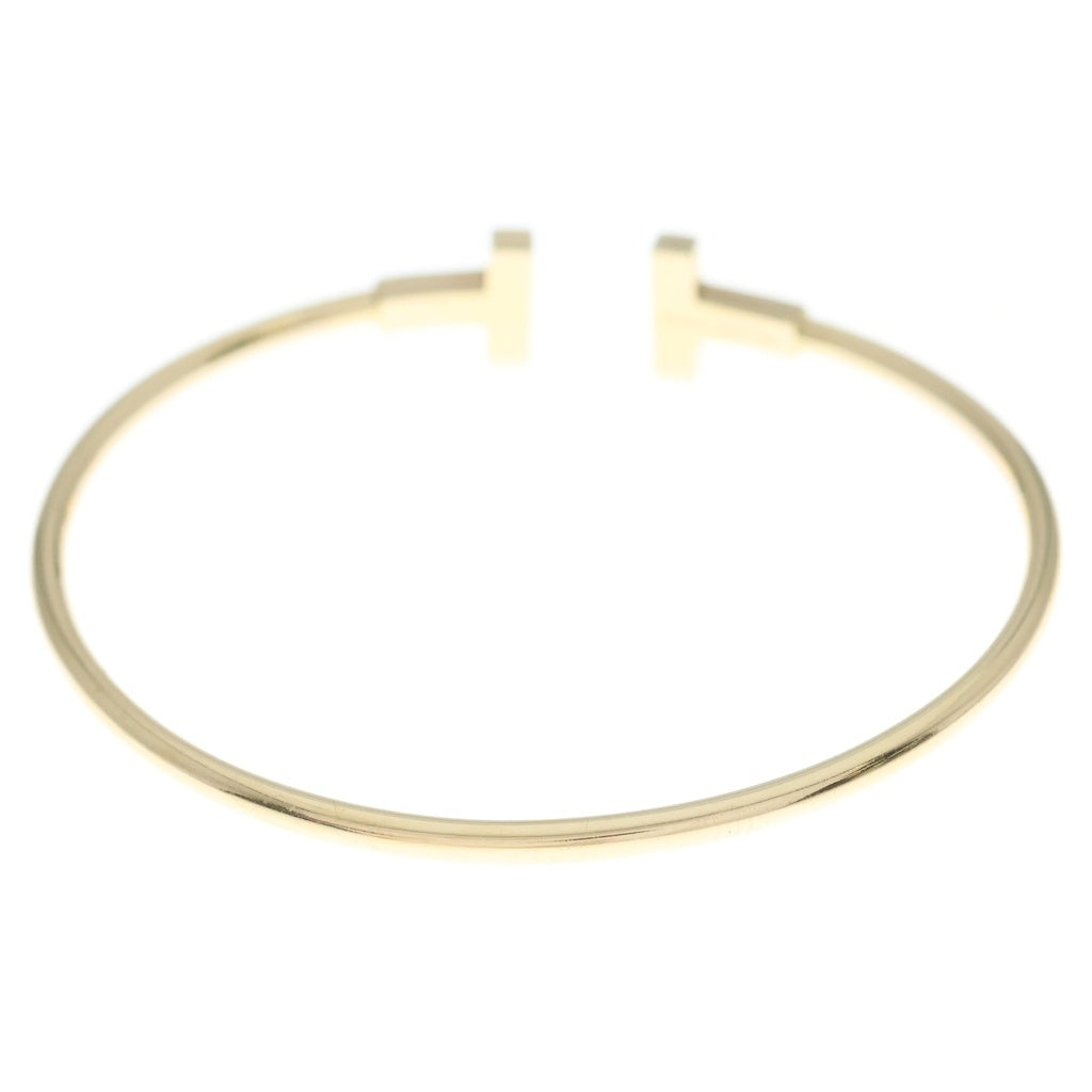 TIFFANY & Co.(ティファニー) Tワイヤー ダイヤ ブレスレット バングル ピンクゴールド Au750PG レディース