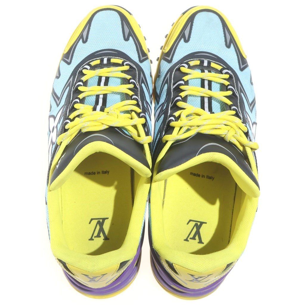 LOUIS VUITTON(ルイヴィトン) スプリントラインローカットスニーカー イエロー×ライトブルー #7 1/2 1A91Q7