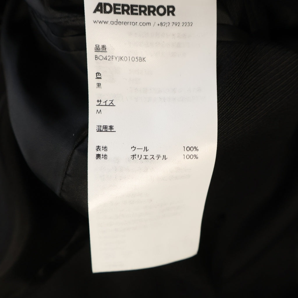 ADER ERROR(アーダーエラー) Significant テーラードジャケット ライトジャケット ブラック
