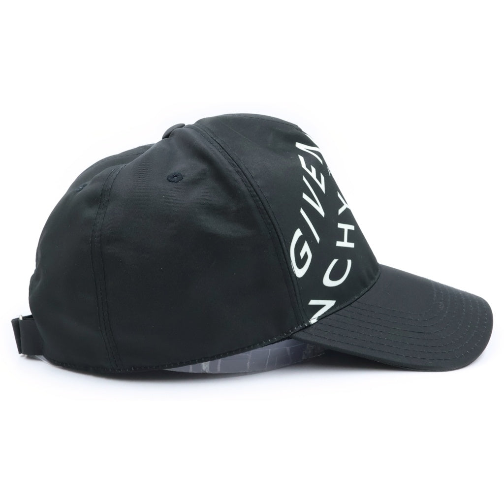 GIVENCHY(ジバンシィ) Symmetrical Logo シンメトリカルロゴプリント ナイロン ベースボール キャップ ブラック レディース