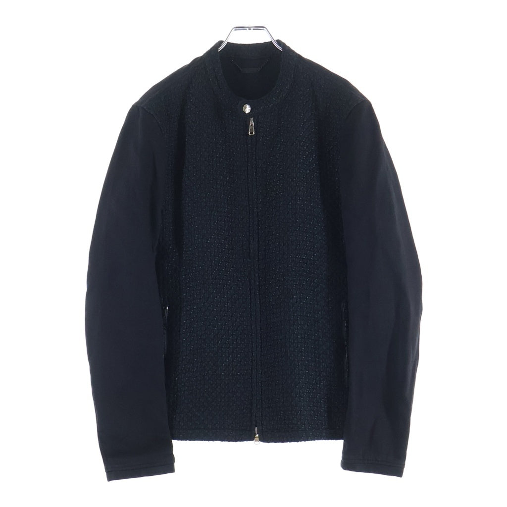 roar(ロアー) 15SS ツイード切り替え シングルライダース ジップアップジャケット ブラック 15SRB-13A レディース