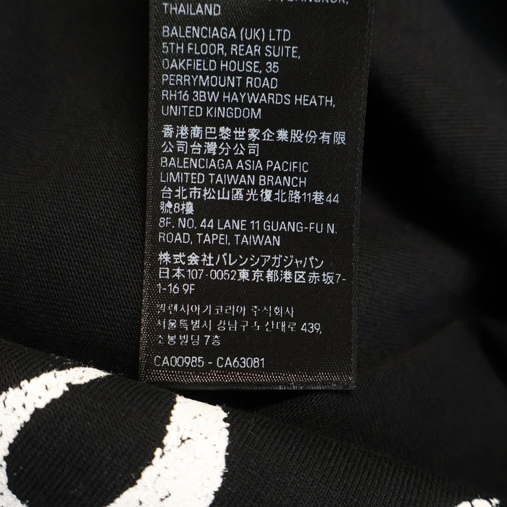 BALENCIAGA(バレンシアガ) DARKWAVE TEE ダークウェーブ ダメージ加工 メタルロゴプリント 半袖Tシャツ カットソー ブラック 739028 TPVN5