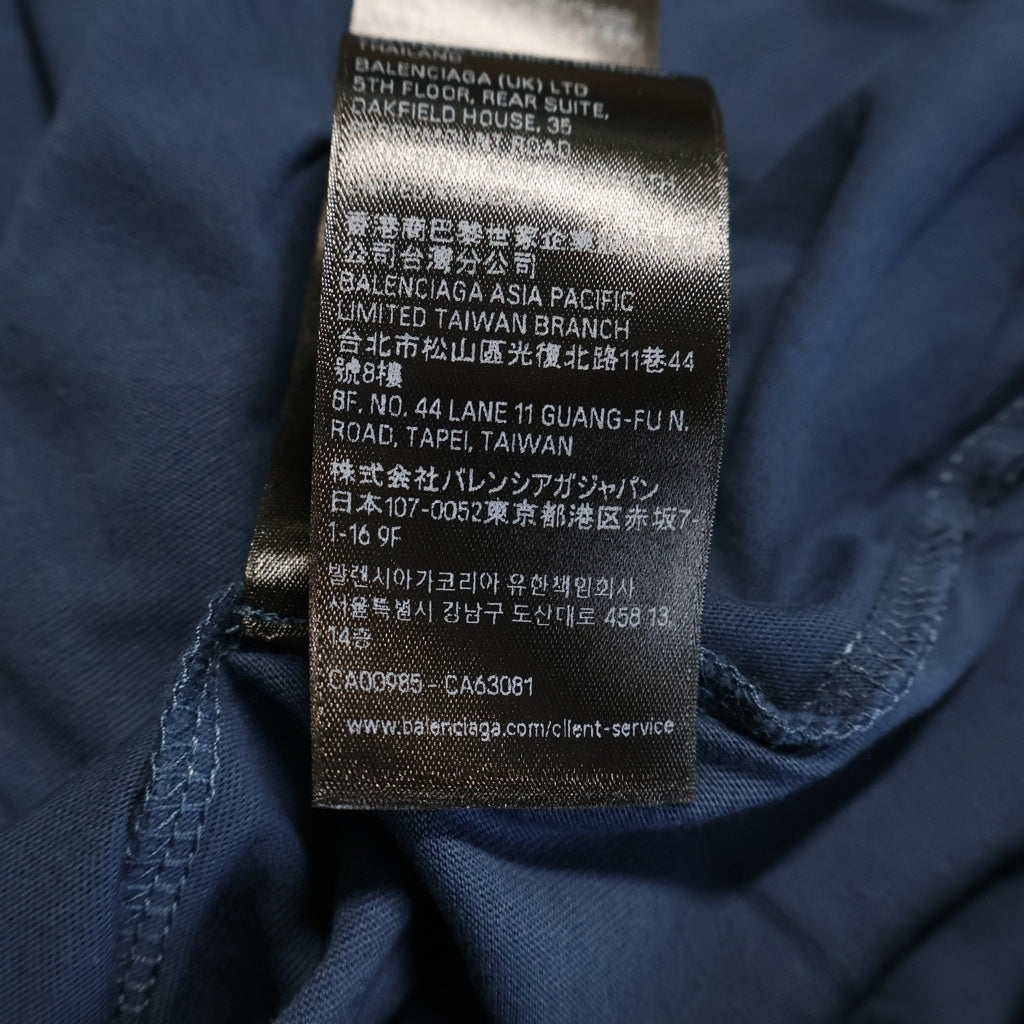 BALENCIAGA(バレンシアガ) BB Logo Tee ロゴ刺繍 クルーネック 半袖 Tシャツ カットソー ネイビー 764235 TSVC9