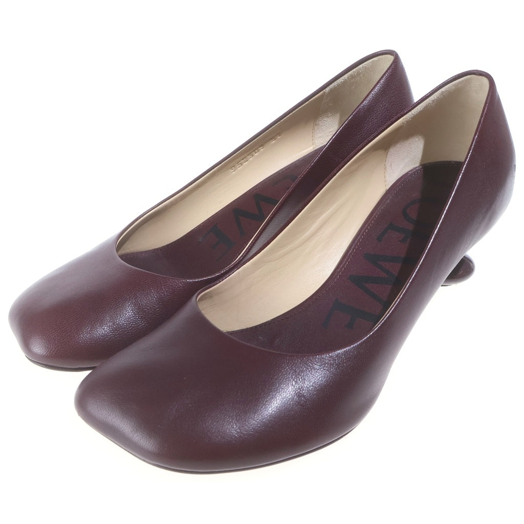 LOEWE(ロエベ) TOY PUM トイ パンプス レザーシューズ ヒール ボルドー L815S01X78 レディース