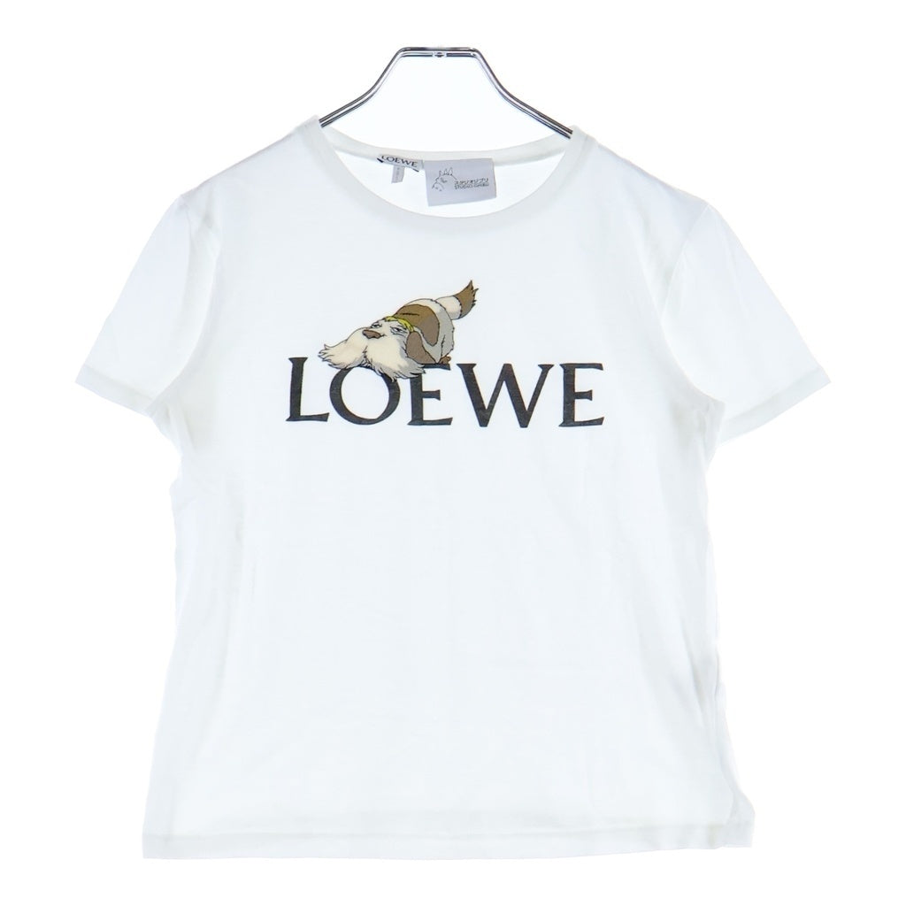 LOEWE(ロエベ) 23SS×スタジオジブリ ハウルの動く城 コラボ刺繍Tシャツ 半袖Tシャツ ホワイト ポリエステル SB44Y22X12 レディース
