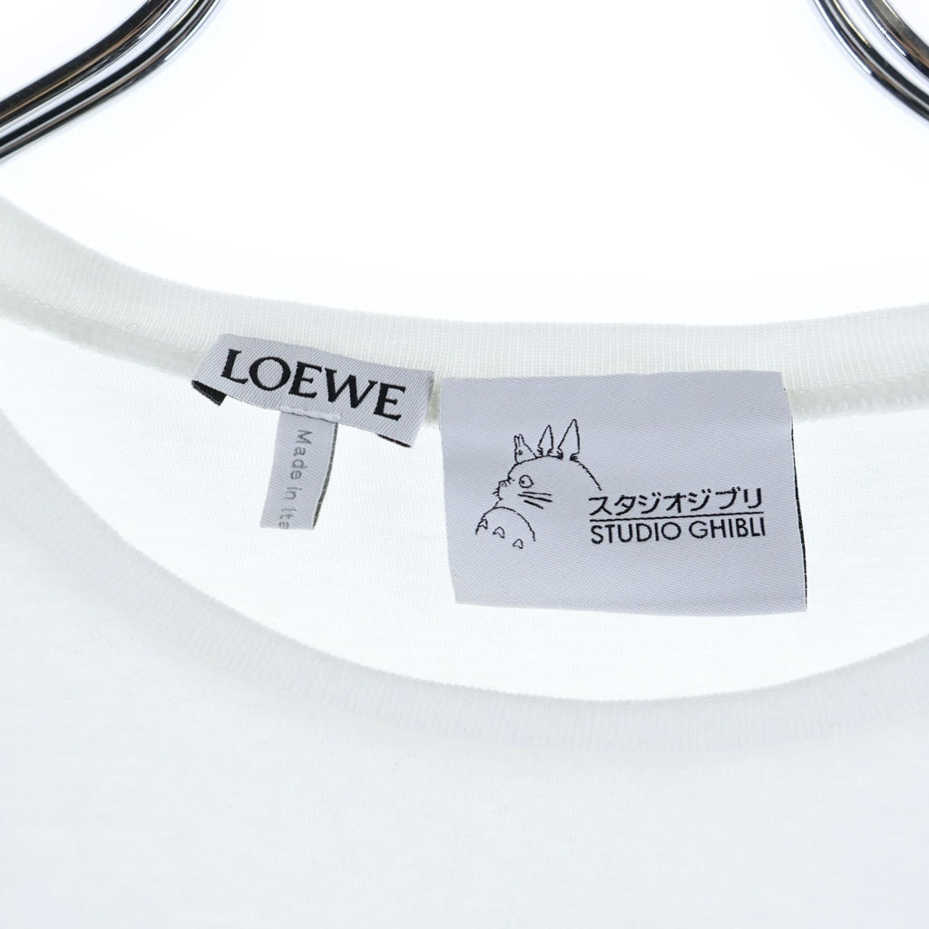 LOEWE(ロエベ) 23SS×スタジオジブリ ハウルの動く城 コラボ刺繍Tシャツ 半袖Tシャツ ホワイト ポリエステル SB44Y22X12 レディース