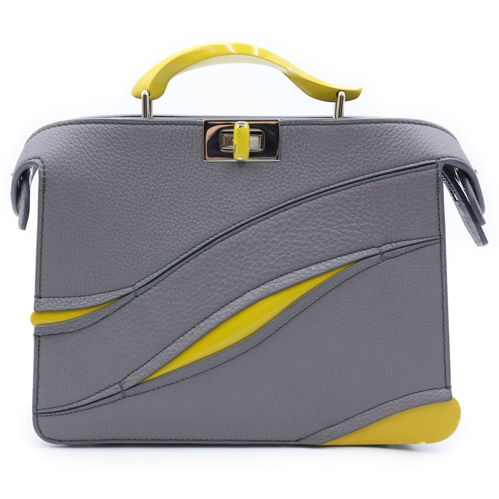 FENDI(フェンディ) ×MAD architects ピーカブー アイシーユー スモール ハンド ショルダーバッグ カーフレザー グレー 7VA530-ASLD_F1Q2M_15_TU レディース