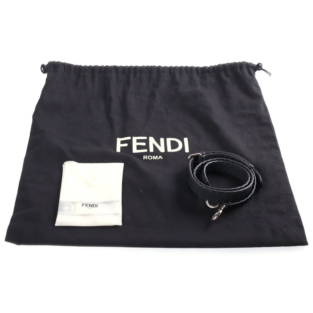 FENDI(フェンディ) ピーカブー セレリア ミディアム レザー シルバー金具 2WAY ショルダーバッグ ハンドバッグ ブラック 8BN290 レディース