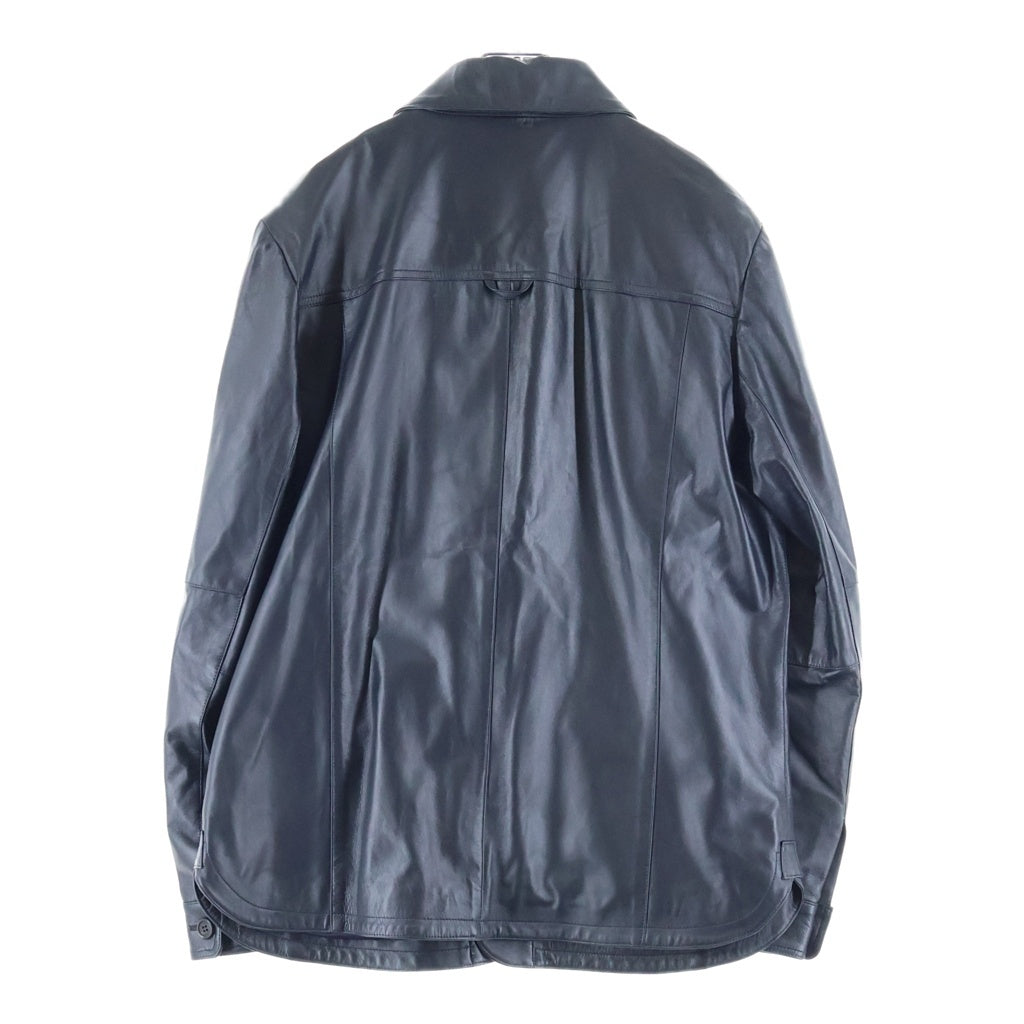 EMMETI(エンメティ) Leather Jacket ラムスキン レザージャケット イタリア製 ブラック 190388