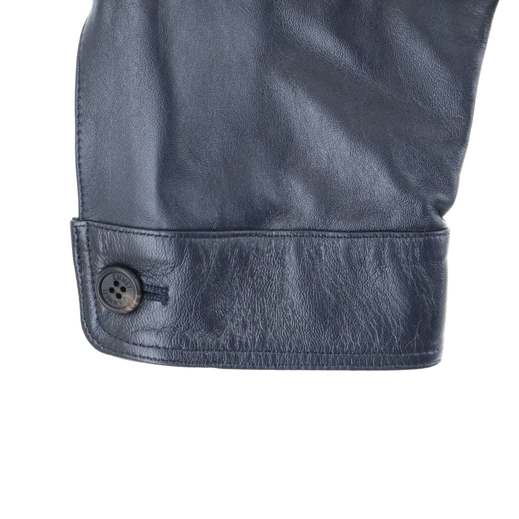 EMMETI(エンメティ) Leather Jacket ラムスキン レザージャケット イタリア製 ブラック 190388
