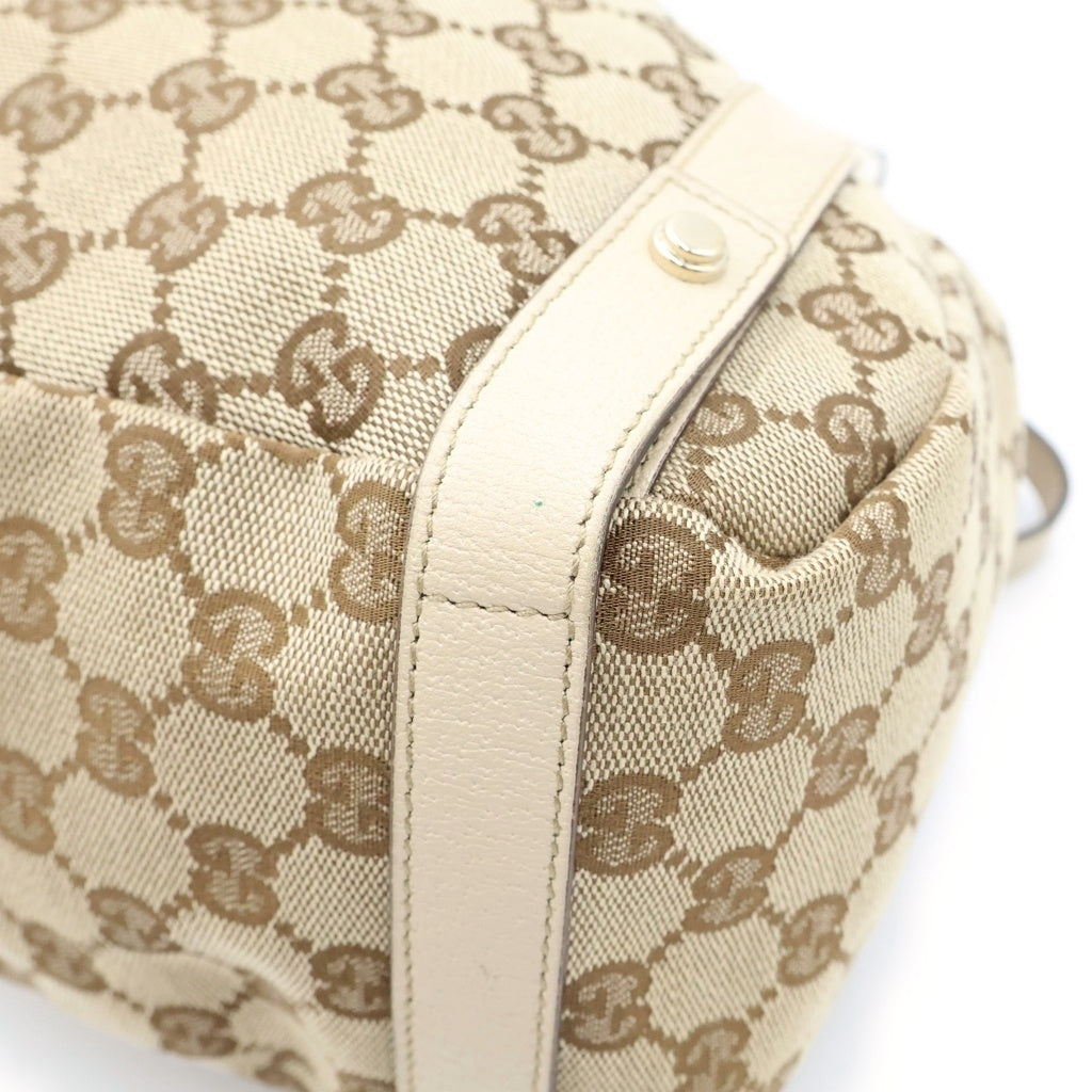 GUCCI(グッチ) アビー ショルダーバック トート キャンバス ベージュ/ブラウン 130736 レディース