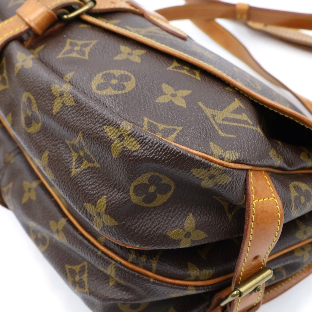LOUIS VUITTON(ルイヴィトン) モノグラム ソミュール30 ショルダーバッグ ブラウン PVC×レザー M42256 レディース
