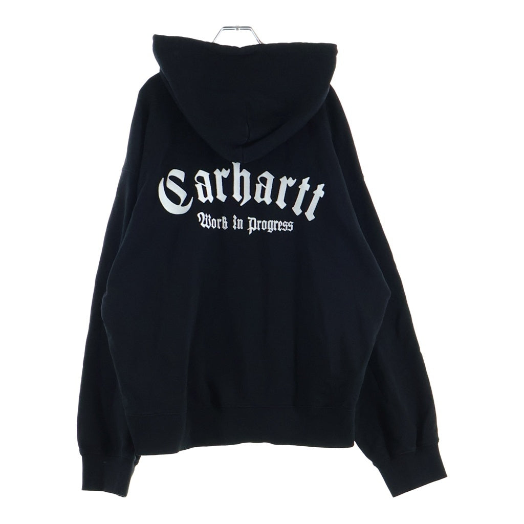 CARHARTT(カーハート) Carhartt WIP Hooded Onyx Script Sweatshirt ロゴ刺繍フーディー パーカー ブラック #L