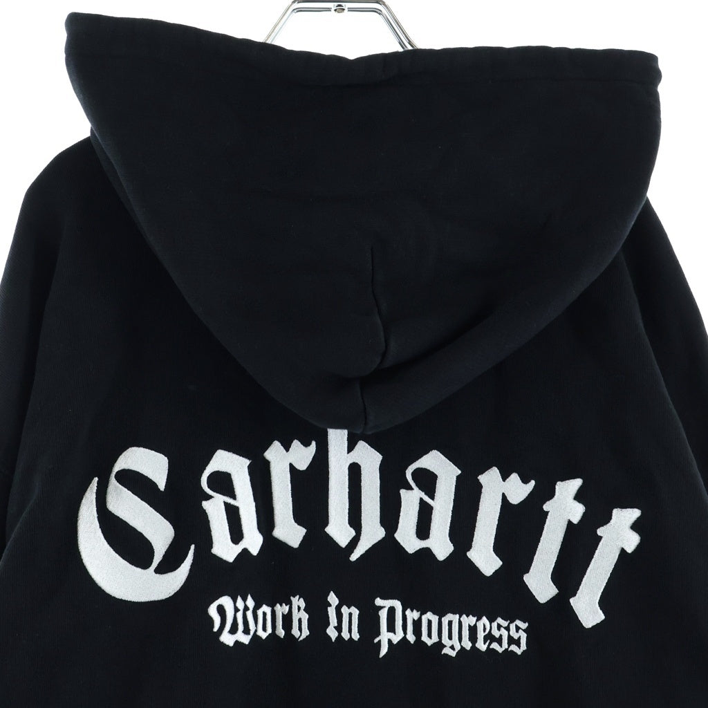CARHARTT(カーハート) Carhartt WIP Hooded Onyx Script Sweatshirt ロゴ刺繍フーディー パーカー ブラック #L