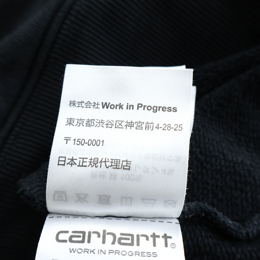 CARHARTT(カーハート) Carhartt WIP Hooded Onyx Script Sweatshirt ロゴ刺繍フーディー パーカー ブラック #L